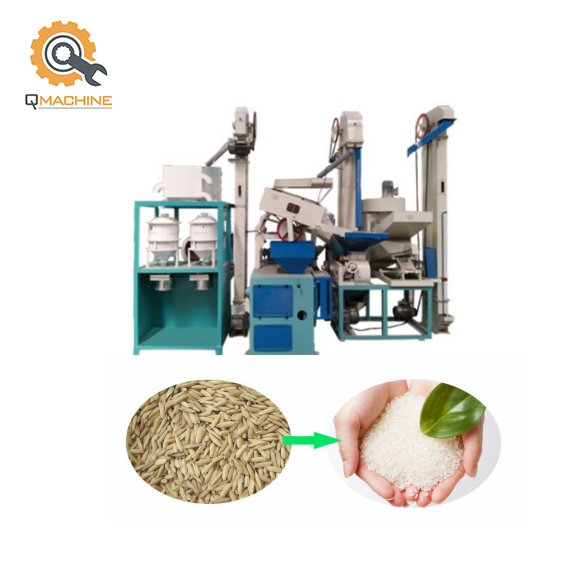 Complete rice processing machine production line